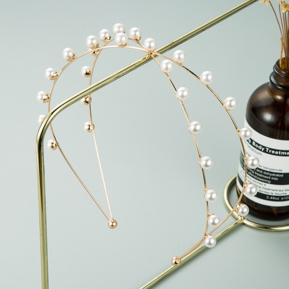 Simple Double Row Pearl Headband